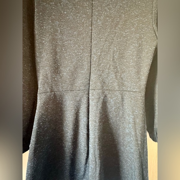 TIBI Blue and Black Heather “Eclipse” Holiday Festive Pique Ruched Dress - Picture 11 of 11